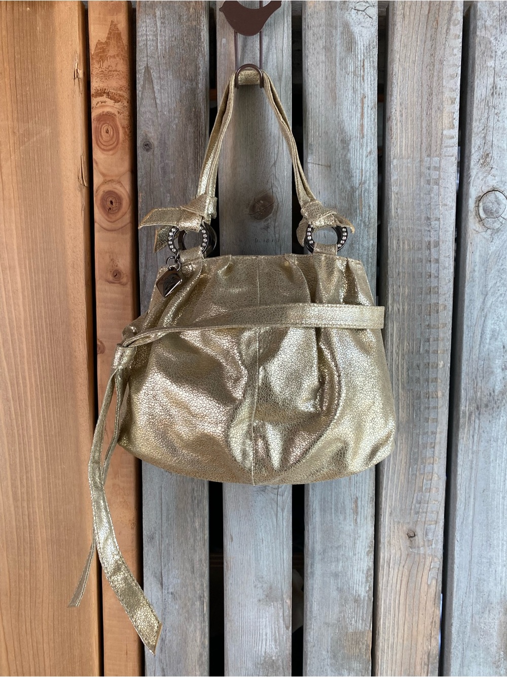 Laura Biagiotti Authentic Italian Designer Vintage Bag/ Purse in Gold color